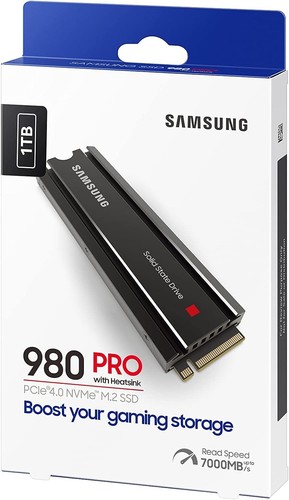 Samsung 980 PRO SSD with Heatsink 1TB PCIe Gen 4 NVMe M.2 Internal Solid State H - Photo 10/10