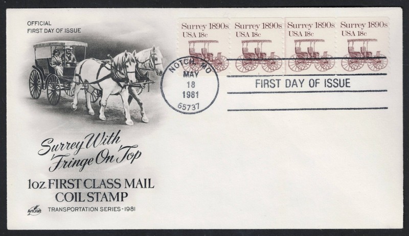 SCOTT#1907, 18c SUREY 1890"s PNC4, PLT.#1, FIRST DAY COVER.