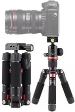 Tabletop Portable Metal Mini Tripod,20" DSLR Aluminum Travel Tripod with 360 ...