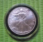1998 American Silver Eagle 1 Troy Oz .999 Fine Silver Liberty in Capsule