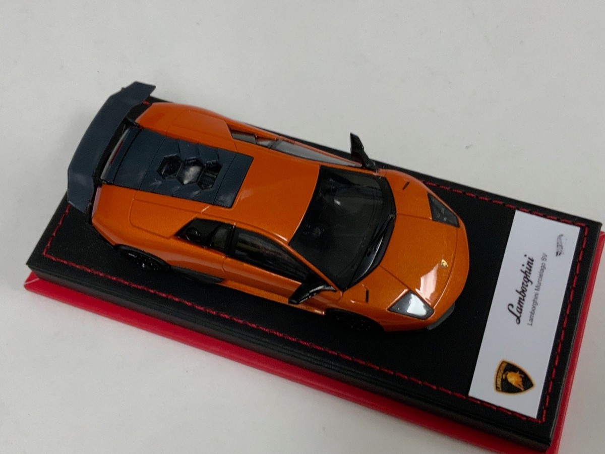 1/43 Hotwheels Elite Lamborghini Murcielago SV in Orange on Black
