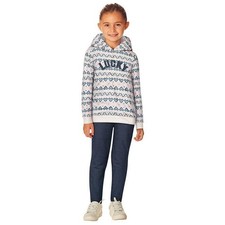 GIRLS LUCKY BRAND 2 PIECE SET FLEECE LINED HOODED TOP  LEGGING Size 6 NWT