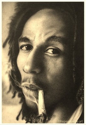 Singer Bob Marley Smoking Classic Vintage Celebrity Poster Picture Photo 