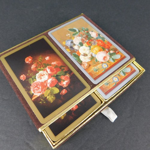 VTG Congress Designer Series Playing Cards Flowers Double Deck w/ case Spain - Picture 3 of 20