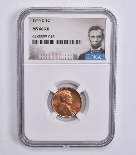 MS66 RD 1944-D Lincoln Wheat Cent NGC Special Lbl *4847