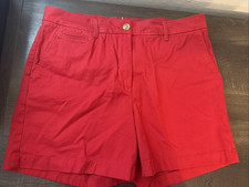 TOMMY HILFIGER RED CHINO SHORTS SIZE 10. NEW