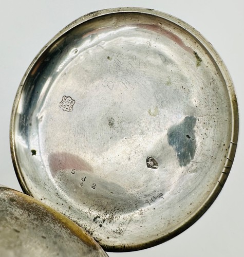 Antiguo Reloj Bolsillo Suizo Plata 0.800 - Funciona, Necesita Atención - Imagen 9 de 11