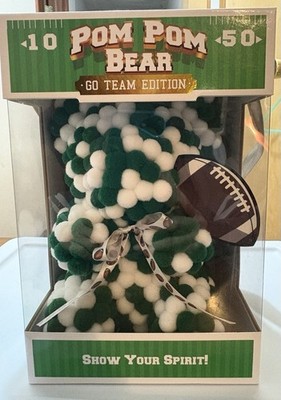 Pom Pom Bear Go Team Edition Football Green and White with Box