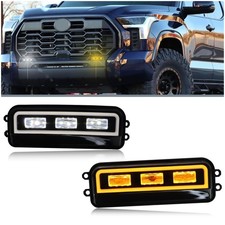 Switchback White/Amber LED DRL Front Fog Daytime Running Light Feature Compat...