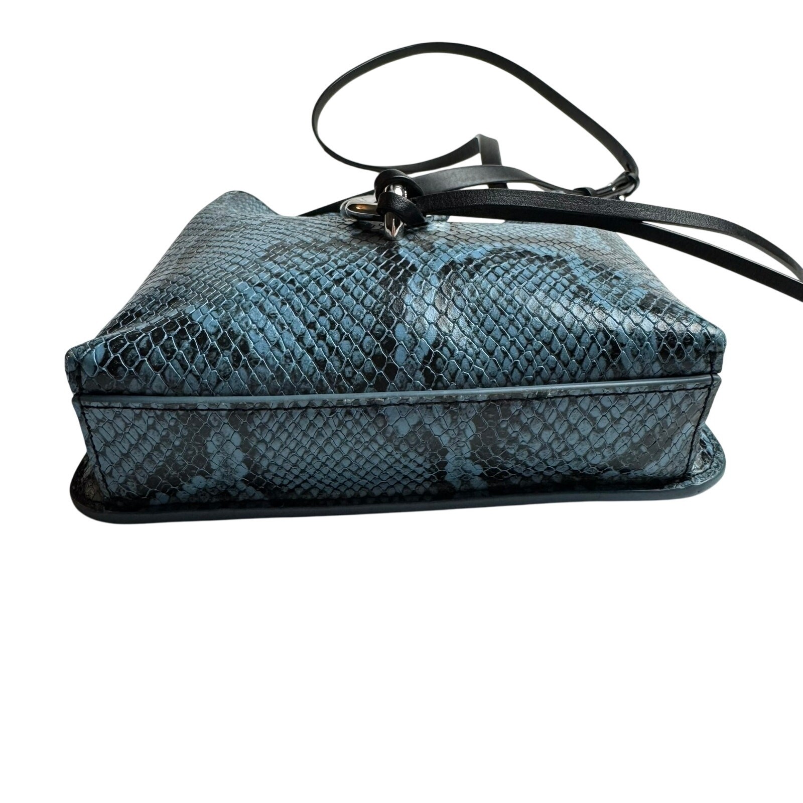 REBECCA MINKOFF Megan Mini Blue Python Leather Fe… - image 3