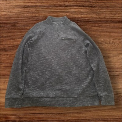Men s Marc Anthony Black Speckle Slim 1/4 Zip Up Pullover Jacket Shirt Large
