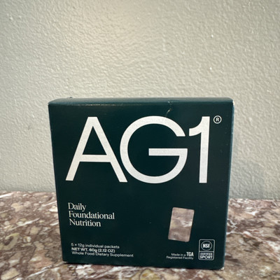 Athletic Greens 5 Single-Serving Packets AG1 Green Food Supplement Exp 08/25 New