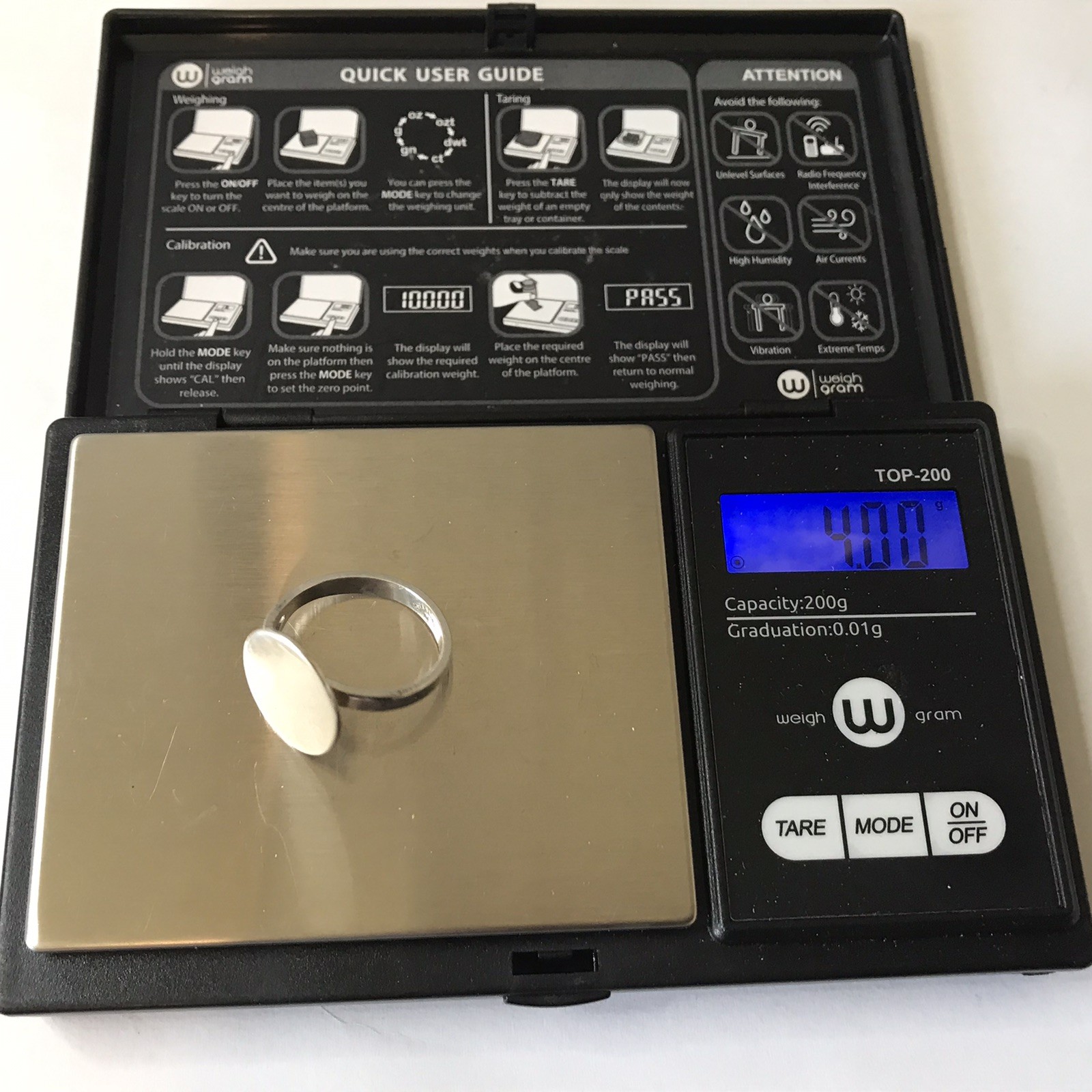 Sterling Silver Adjustable Oval Initial Ring 4gra… - image 8