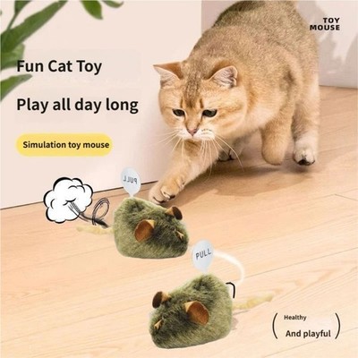 Interaction Electric Squeaky Cats Enrichment Mouse Toy With Automatic Movement