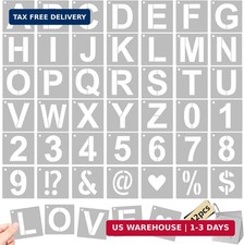 42 Piece 2 Inch Reusable Letter Stencils Symbol Numbers Stencils,Alphabet Craft