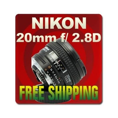 Nikon AF FX NIKKOR 20mm f/2.8D Fixed Zoom Lens +Auto Focus for Nikon DSLR Camera
