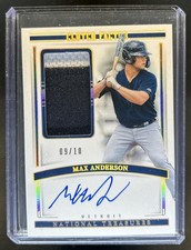 2024 National Treasures Max Anderson Ecklar's Clutch Factor Gold Jersey Auto /10