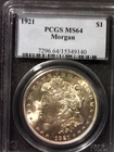 1921-P Morgan Dollar, PCGS MS64, nice coin
