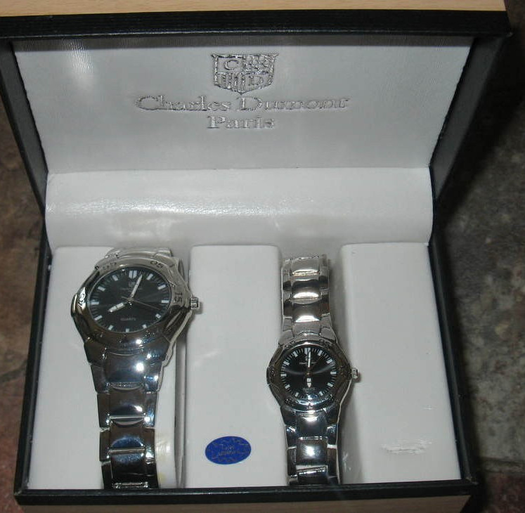 Watches Set Men/Women Quartz Movement (Brand: Charles Dumont Paris) (Set of 2)