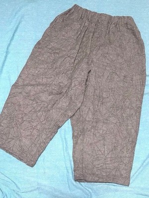 Ichi Antiquites Wool Blend Herringbone Pants Beige Warm Stylish