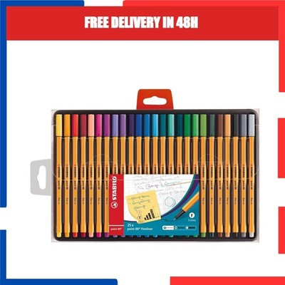 STABILO Fineliner point 88 25 Farben 0,4 mm Feine Spitze