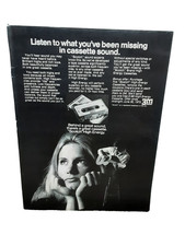 1972 Scotch Cassette Ad 3M High Energy Tape Woman Vintage Audio Print Promo