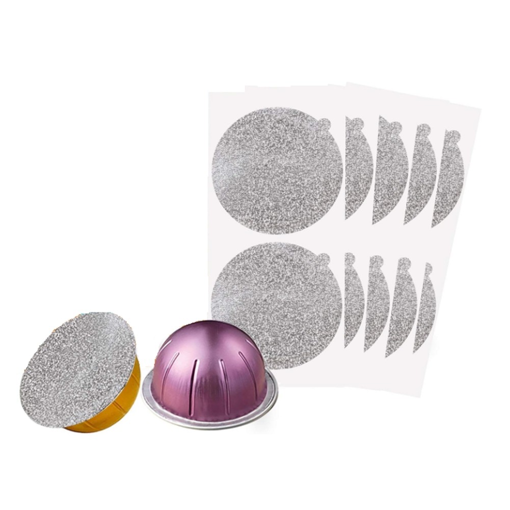 Aluminum Foil Seal Lids for Nespresso Vertuo Pods, Coffee Pod Foil Lids