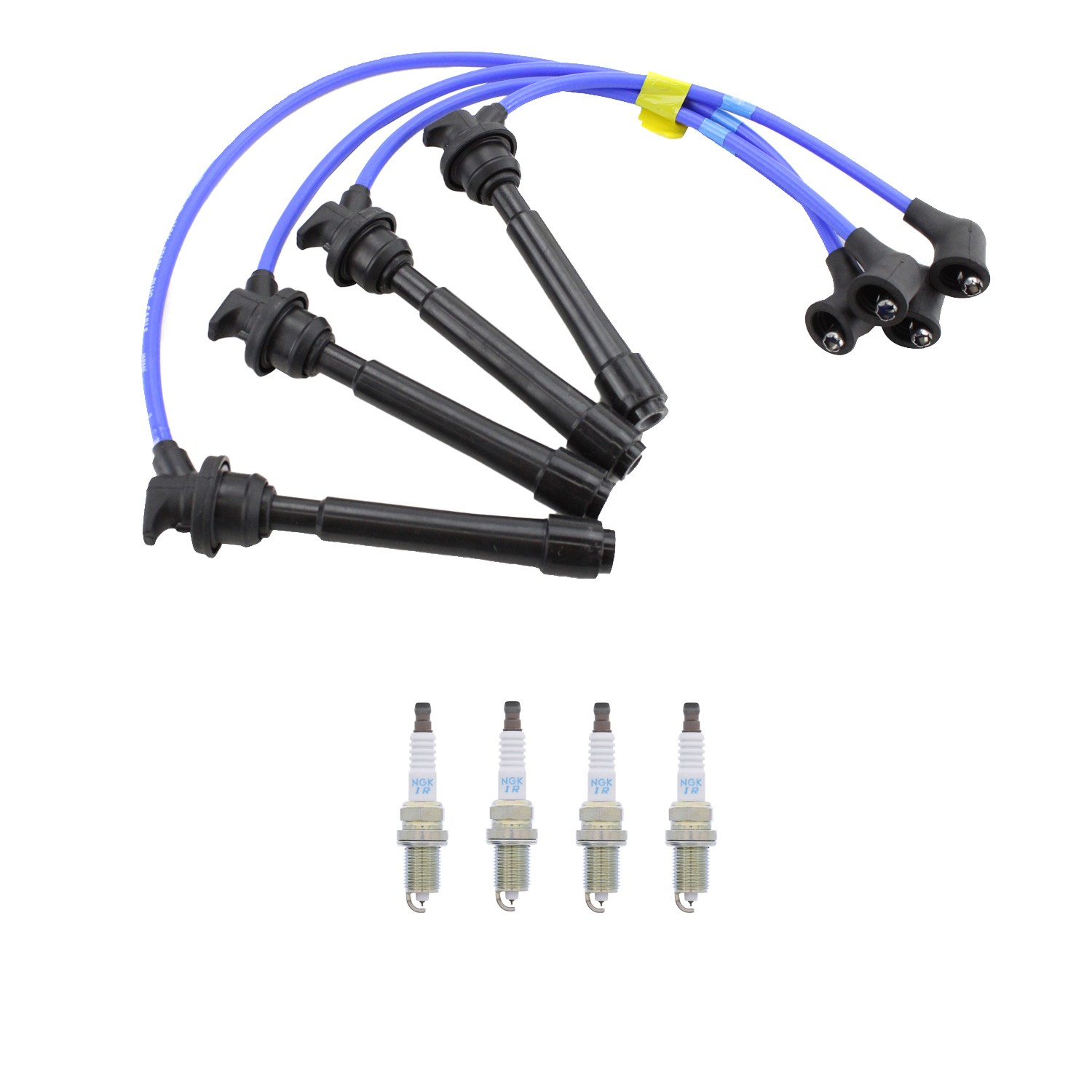 NGK 7mm Wire Set 4 Iridium Spark Plug Kit For Elantra Spectra5 Soul L4 2.0L