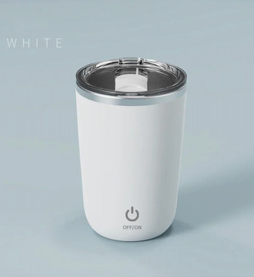 White SmartMix USB Rechargeable Self-Stirring Mug