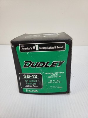 Dudley Spalding Softball - SB12LND White Stitch 12'' Cork-Center Leather