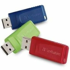 Verbatim 32GB Store n Go USB Flash Drive - Red, Blue, Green 3 Pack 