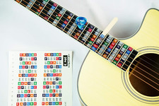 Guitar Fretboard Stickers Vinyl Fingerboard Decals Frets Map Neck Notes