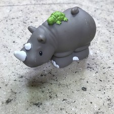Fisher Price Little People Noah's Ark Replacement Rhino with Turtle Figure Gray