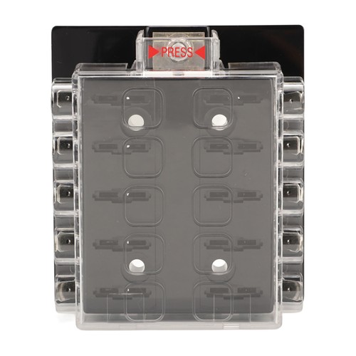 Fuse Block Blade Fuse Box ATC ATO For Boat Marine 12 To 36VDC 10 Way Part. - Picture 9 of 12