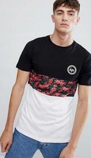 Hype Men’s Black & Red Rose T‑Shirt Top 4XL XXXXL