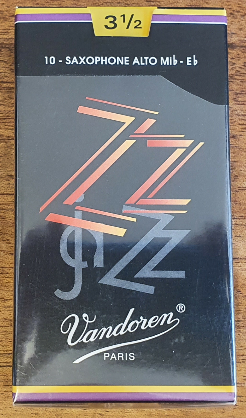 Vandoren ZZ Reeds, Strength 3.5 for Alto Saxophone, Pack of 6