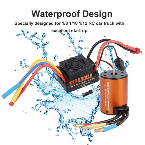 Brushless Motor Waterproof 3650 4300KV Upgrade w/ 60A ESC Combo for 1:10 RC Car - Picture 2 of 7