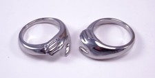 One Dozen New Metal Best Friend Inner Locking Hand Shake Rings R1167-12