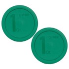 Pyrex 322-PC Green 1Qt Round Plastic Lid Cover 2PK for 322 Mixing Bowl NOT 7201