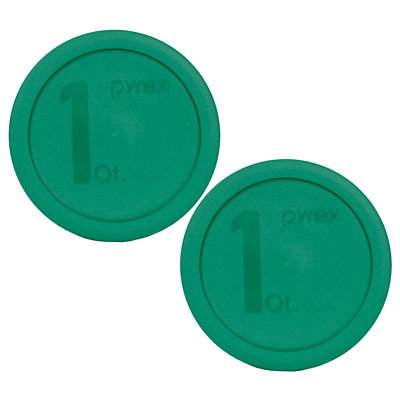 Pyrex 322-PC Green 1Qt Round Plastic Lid Cover 2PK for 322 Mixing Bowl NOT 7201