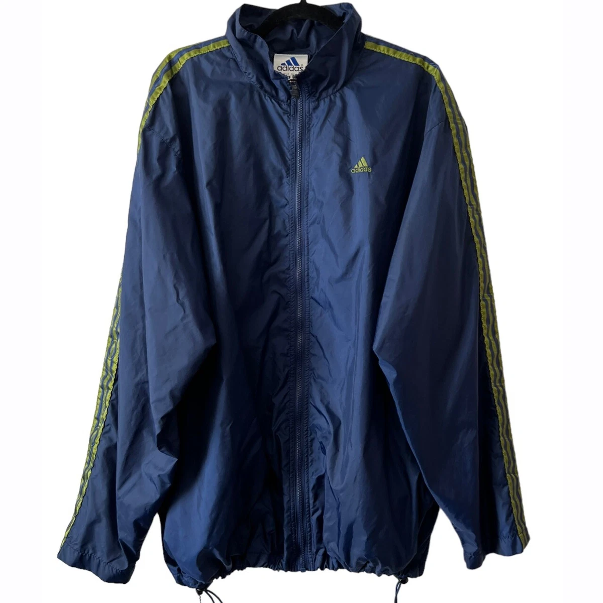 Adidas blue and sales green windbreaker