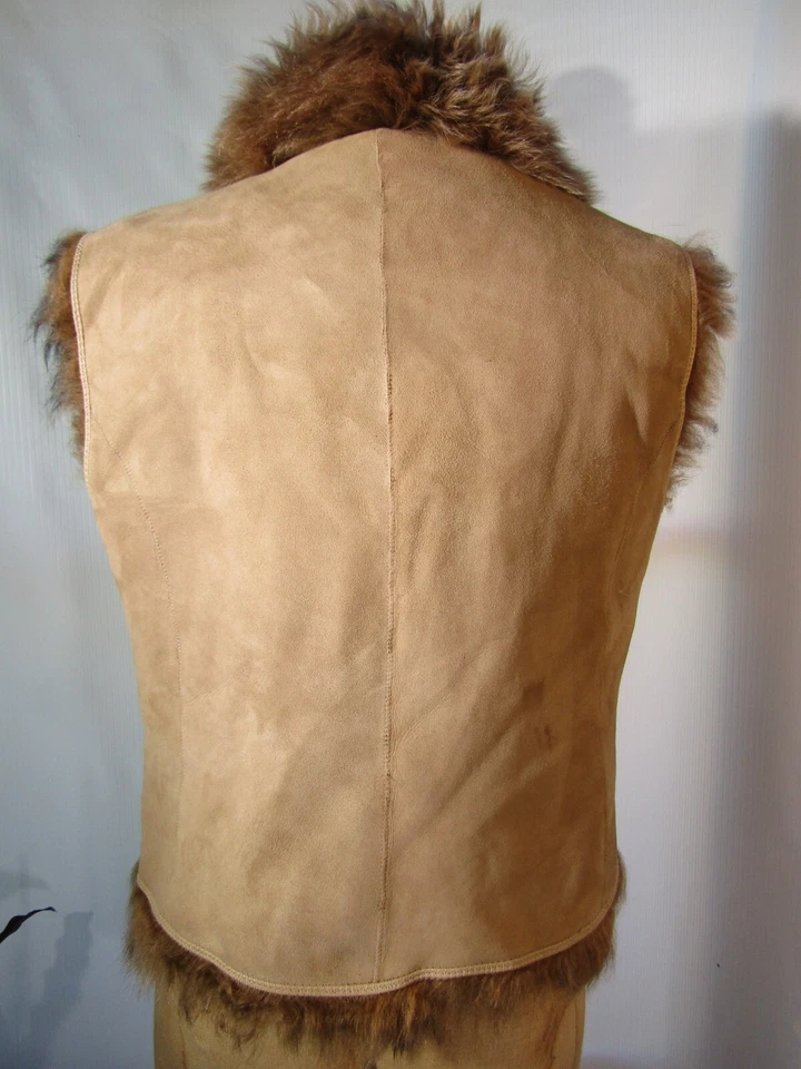 Chaleco NEIMAN MARCUS Cassin New York Reversible Cuero Suave Muerte/Piel Talla S Foto 3 de 4