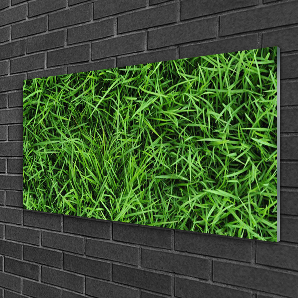 Impression sur verre haut de gamme motif herbe et flore sauvage 100x50 cm edition luxe