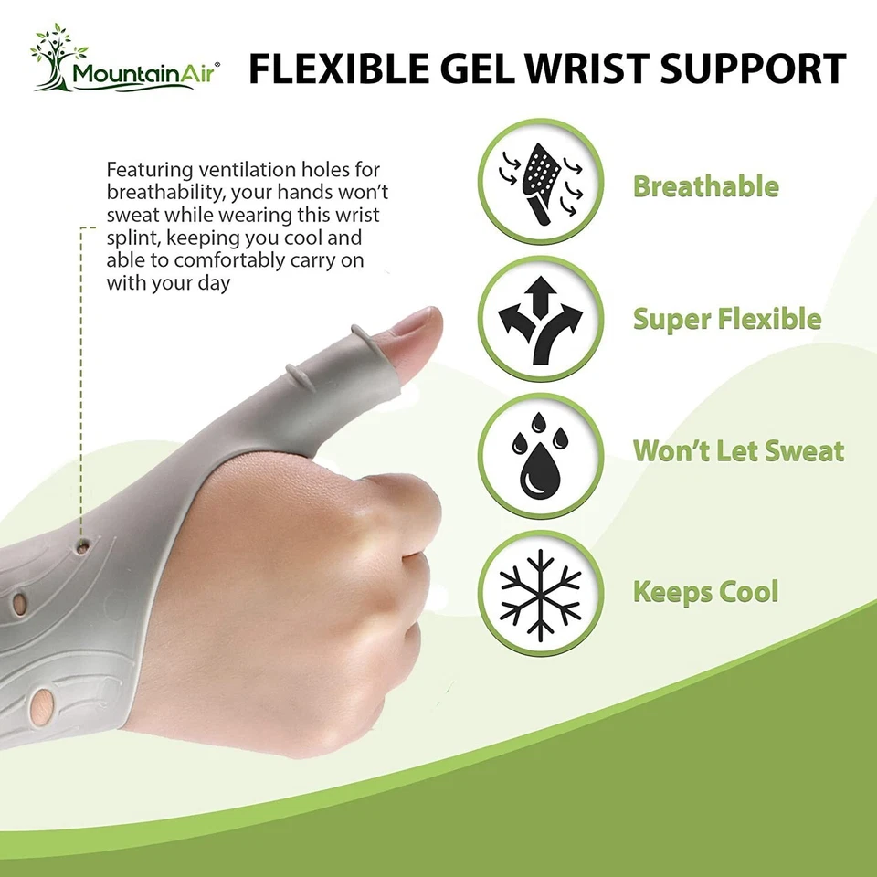 Guantes de soporte para muñequeras para túnel carpiano y artritis - férula para pulgar para Immob Foto 4 de 4