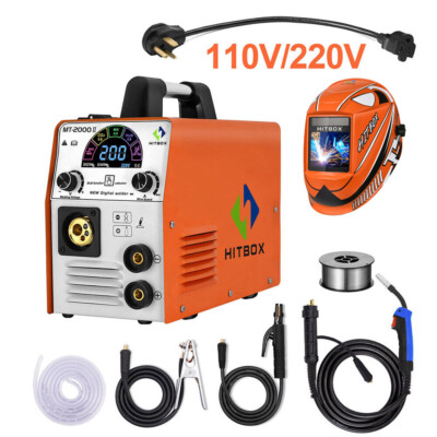 4 in 1 MIG Welder Gas Gasless ARC TIG MIG Welding Machine 110V 220V 180A USA