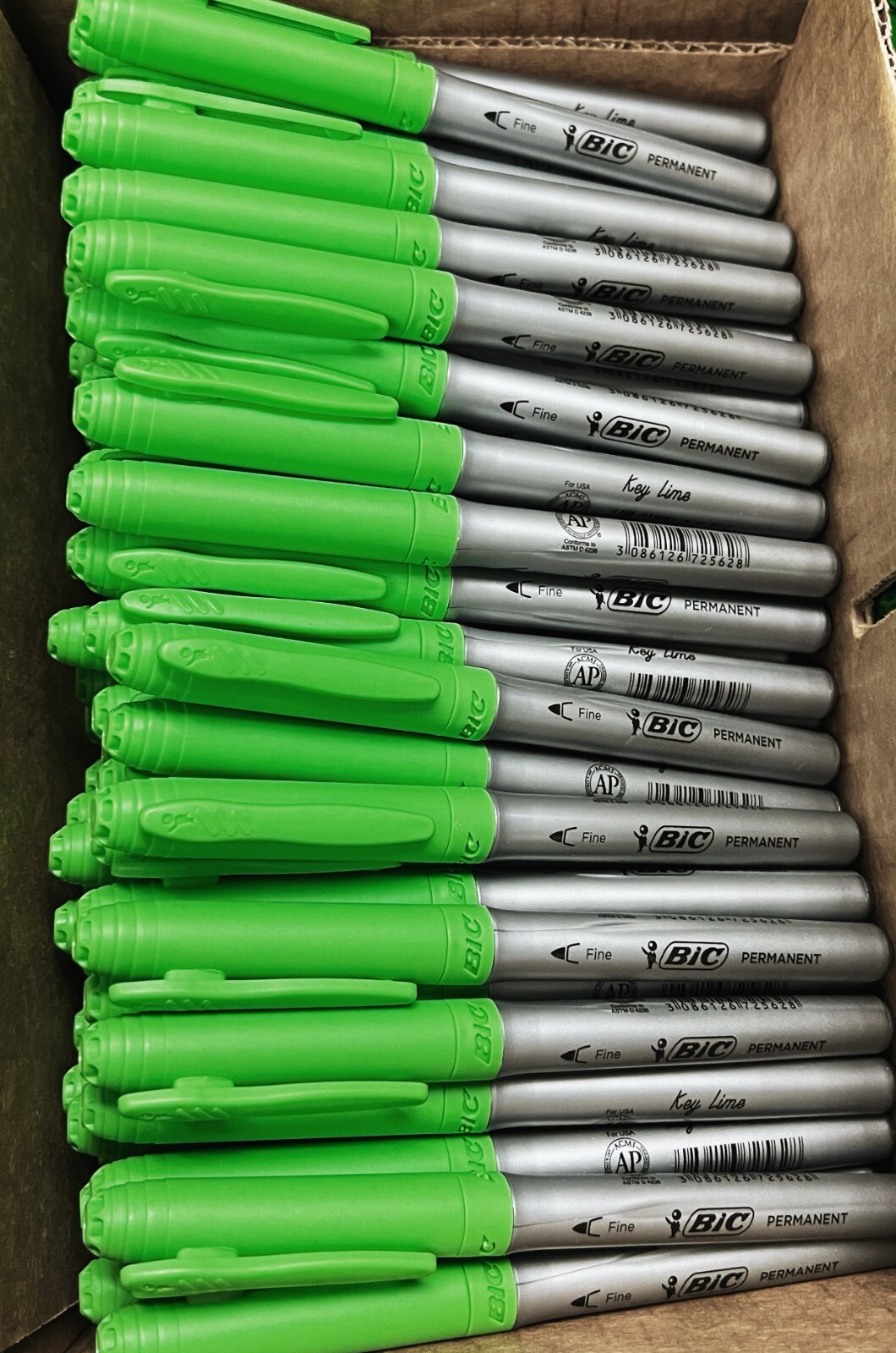 BIC Intensity Marker Fine Tip KEY LIME GREEN 25 Count Markers NEW