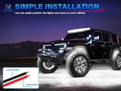 16x Pure White LED Rock Lights Underbody Glow Lamps for Offroad SUV Pickup Truck - Bild 15 von 21