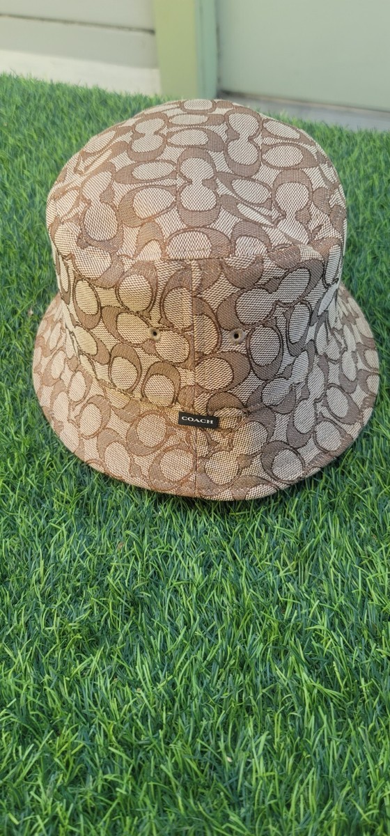 Coach Signature C Jacquard Designer Bucket Hat Sandstone  display picture 1