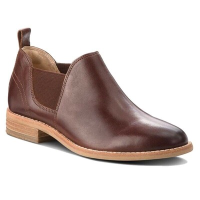 clarks edenvale page dark tan leather