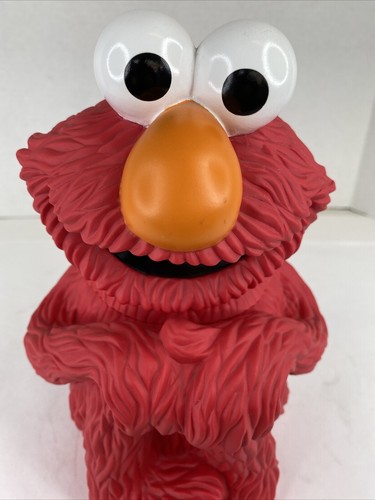 Vintage 1997 Applause Sesame Street Elmo Vinyl 2Pc Cookie Jar Jim Henson HTF - Picture 2 of 15